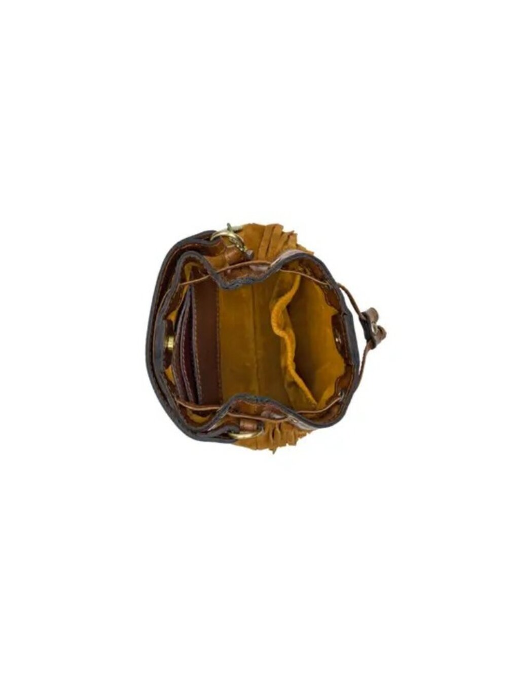 Patricia Nash Mini Elisa Chain Crossbody with Heart Charm - Suede Leather Fringe - Picture 3 of 6